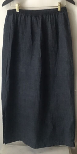 Falda larga de mezclilla negra Eskandar talla 2 o XL - Imagen 3 de 5