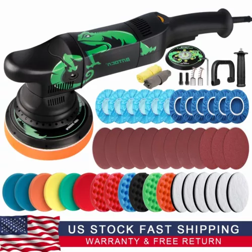 6" Buffer Polisher Orbital Dual Action Polishing Machine Car Detailing Kit Speed