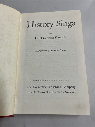 History Sings by Hazel Gertrude Kinscella: Backgrounds of American Music 1957 - Picture 5 of 14