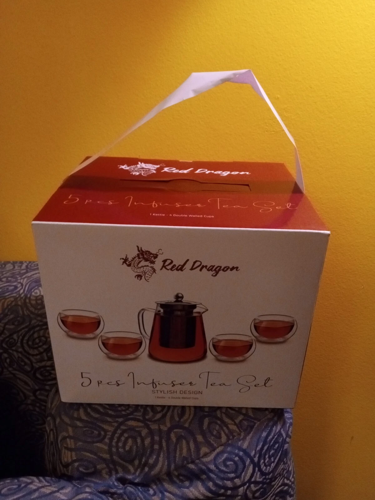 Red Dragon 5 Piece Tea Set