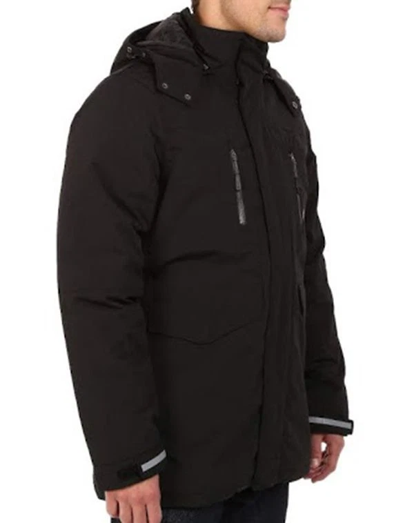 Chaqueta negra de tres temporadas de plumón 3 en 1 KHOMBU negra S precio de venta sugerido por el fabricante: $380 nueva con etiquetas Foto 4 de 4