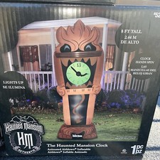 Halloween Disney 8’ ft The Haunted Mansion Clock Airblown Yard Inflatable NIB