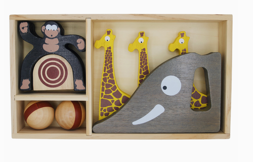 Begin Again/Safari Bowl: A Wild Action Bowling Game NEW Eco Friendly Wooden