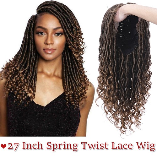 Faux Locs Dreadlocks Crochet Braided Lace Wig Twisted Hair Wigs Synthetic Piece - Picture 9 of 42