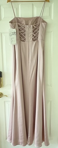 Hayley Paige Occasions Dusty Rose Bridesmaid Formal Prom Gown Size 12 NWT 52006 - Picture 6 of 17