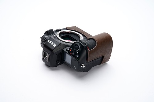 Genuine Real Leather Half Camera Case Bag Cover for Nikon Z8 - Picture 31 of 37