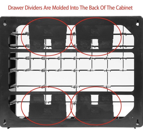 Akro-Mils 10164 64 Drawer Plastic Parts Storage Hardware and Craft Cabinet, 20"  - Picture 3 of 9