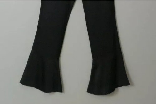 CHANEL Vintage Black 100% Silk Evening Pants Flared Bottom 01A Size 40 Pristine! - Picture 15 of 16