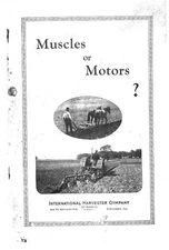 1929 IHC Muscles or Motors? Farmall Original 10-20 Tractor Sales Brochure Trucks