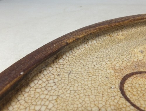 E4635: Japanese popular plate ANDON-ZARA of really old ORIBE pottery - Picture 7 of 12
