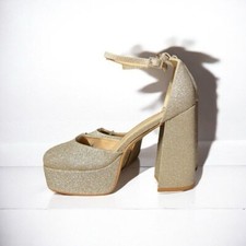   NEW Jewel Badgley Sparkly "Giada" Mischka Platform Heels Size 8