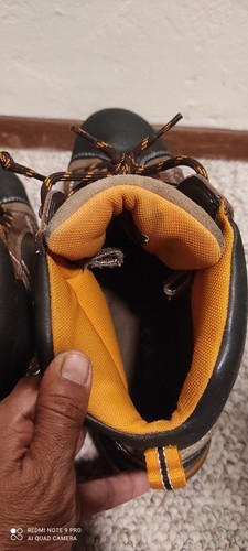 Hombres Wolverine Botas Cincel Punta de Acero Medio Bota Marrón Talla 12M ¡Excelente Pre-amado!  - Imagen 13 de 14