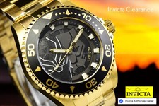 Invicta Mens MARVEL BLACK PANTHER 44mm Limited Edition Gold Tone SS Watch