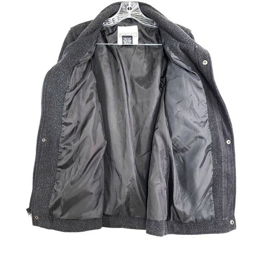 EZEKIEL Mens Jacket Size Small Dark Gray Acrylic Wool Lined Snap and Zip Closure - Picture 2 of 12