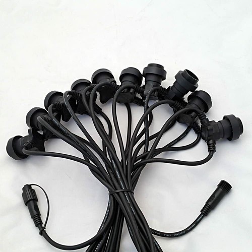 Catenaria luminosa per lampadine E27 impermeabile IP65 da 5 e 10 Mt Prolungabile - Foto 3 di 12
