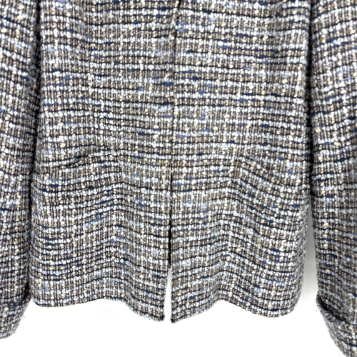 Chaqueta Blazer LaFayette 148 Nueva York Azul Tweed Texturizada Bolsillos Forrados Talla 6 - Imagen 5 de 11