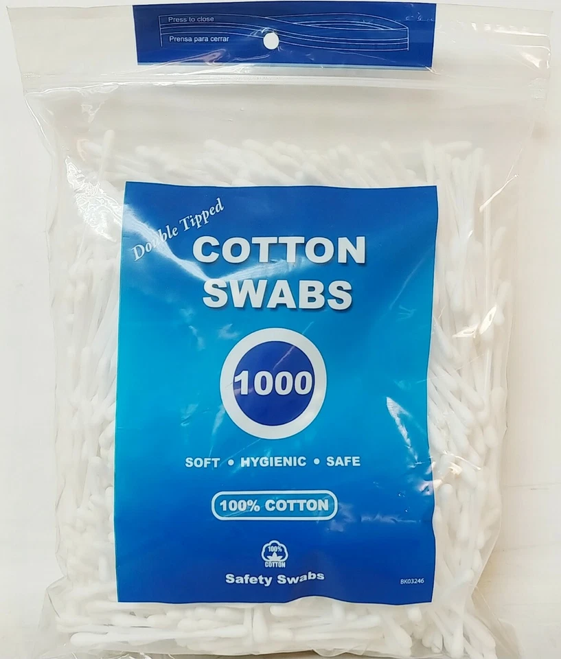 Hisopos de algodón punta Q 100 % puntas de algodón 1000 quilates para desmaquillante de uso múltiple Foto 2 de 4