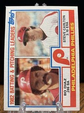 1983 Topps Phillies Team Leaders - Bo Diaz/Steve Carlton #229 