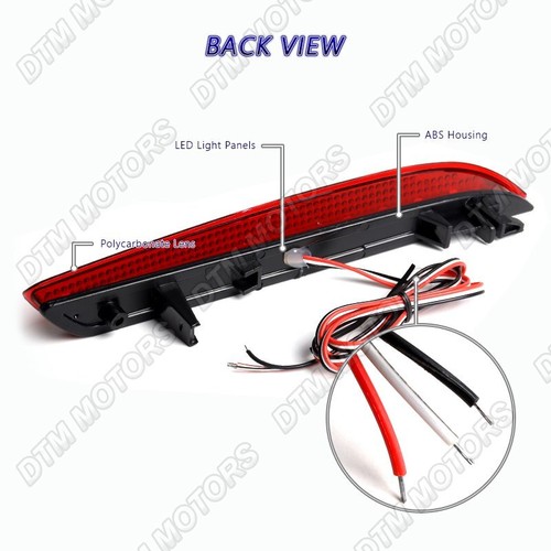 Honda / Acura Rear Bumper Reflector Replacement to Red Lens LED Brake Lights - Picture 3 of 6
