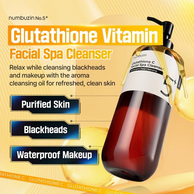 numbuzin No.5 Glutathione C Facial Spa Cleanser Antioxidant Deep Cleansing 200ml