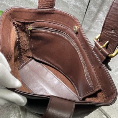 バッグ 90s old coach leather brown bag Vintage 90's Coach brown leather bag – Chelsea Thrift
