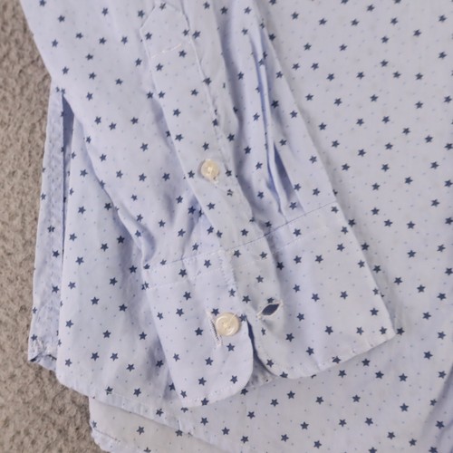 Scotch & Soda Shirt Mens L Blue Stars Cotton Button Up Long Sleeve Tailor Made - Picture 5 of 12