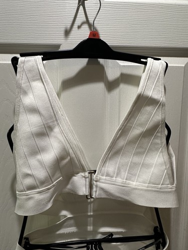 HERVE LEGER x Forever 21 Bodycon Bandage Sexy Midi Dress Size X-Large White NWT - Picture 4 of 7