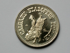 Calgary AB CANADA 1976 Stampede Trade DOLLAR Token with Bull Riding Rodeo Cowboy