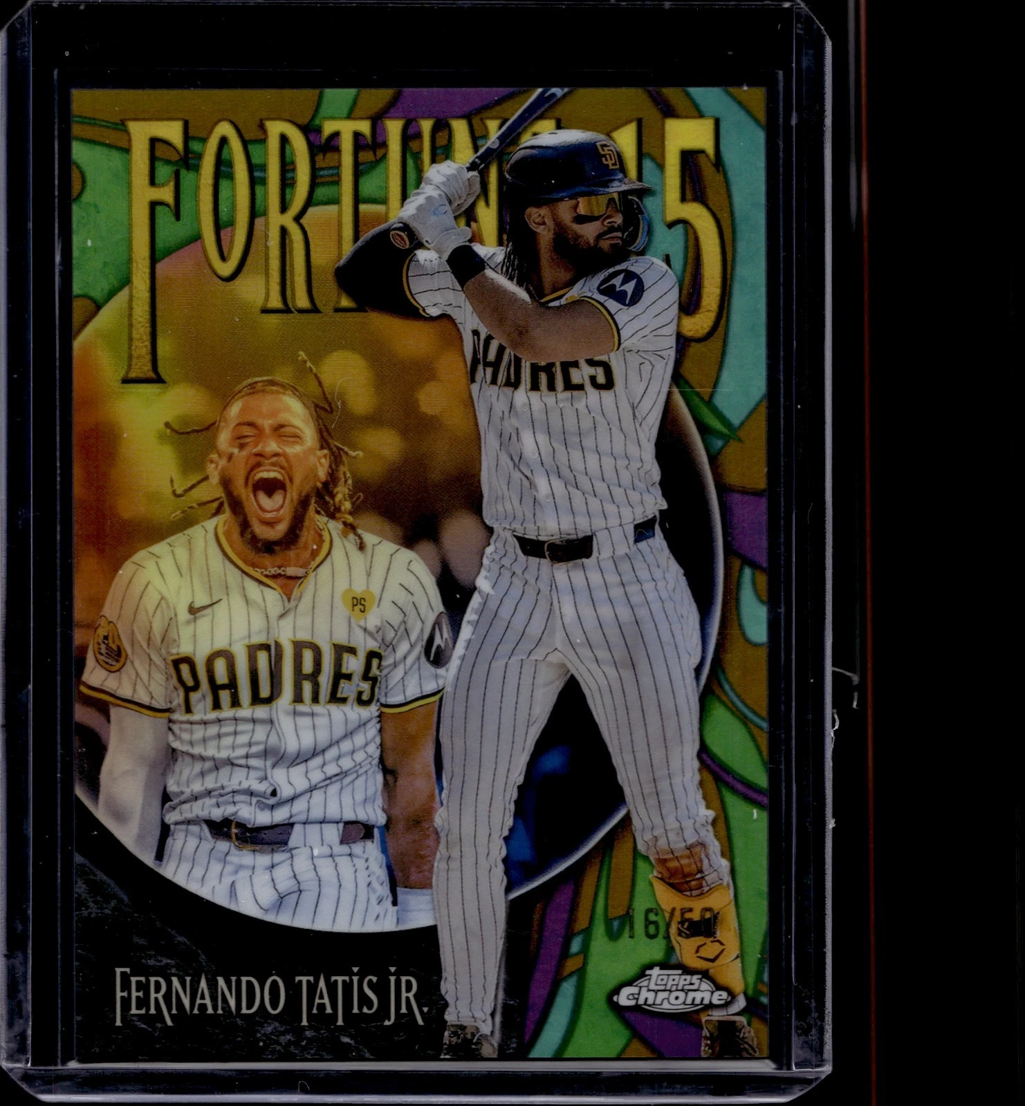 2025 Topps Chrome Fortune 15 Gold Refractors Fernando Tatis Jr. 16/50