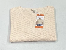 Ella Moss Women's Elbow Sleeve Lightweight Sweater, Cream, Size XXL