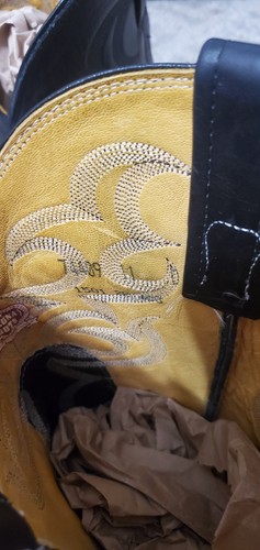 NOCONA Black Lizard Leather Cowboy Boots 1501-28-403 11D - Picture 7 of 8