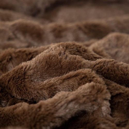 TOONOW Faux Fur Luxury Throw Double Side Soft Fluffy Shaggy Fuzzy Blanket 51x67 - Picture 4 of 7