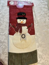 Winter Wonder Lane 48 Inch Tree Skirt Burlap and Fleece Snowman Dark Red Green
