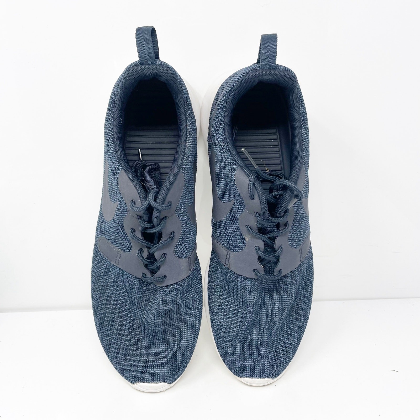 Nike Mens Roshe One Knit Jacquard 777429-402 Blue Running Shoes Sneakers Sz 9.5