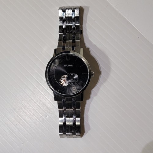 Bulova Mens Classic Automatic Skeleton Silver Stainless Steel Watch 42 MM 96A239 - Picture 2 of 9