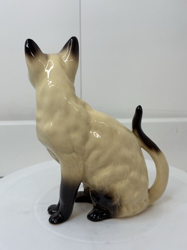 Coopercraft Ceramic Siamese Cat Figurine Large Vintage Figure Sitting Pose 17cm - Bild 4 von 14