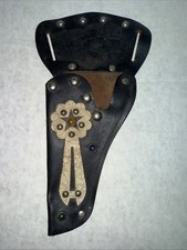 Vintage Leather Cow Hide Hopalong Cassidy Single Cap Gun Leather Holster Only