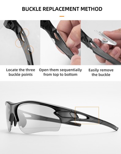 ROCKBROS Cycling Glasses Mountain Bike Color Changing Polarized Outdoor Cycling - Picture 5 of 13