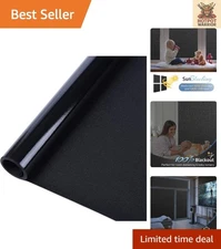 Removable Static Cling Blackout Window Film - Ultimate Light Blocker 17.5"