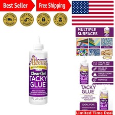 8 Fl Oz Aleene's Clear Gel Tacky Glue   America's Favorite for Crafts  Slime