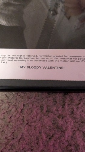 My Bloody Valentine Movie Lobby Card Original Framed Ready To Hang Horror - Picture 4 of 9