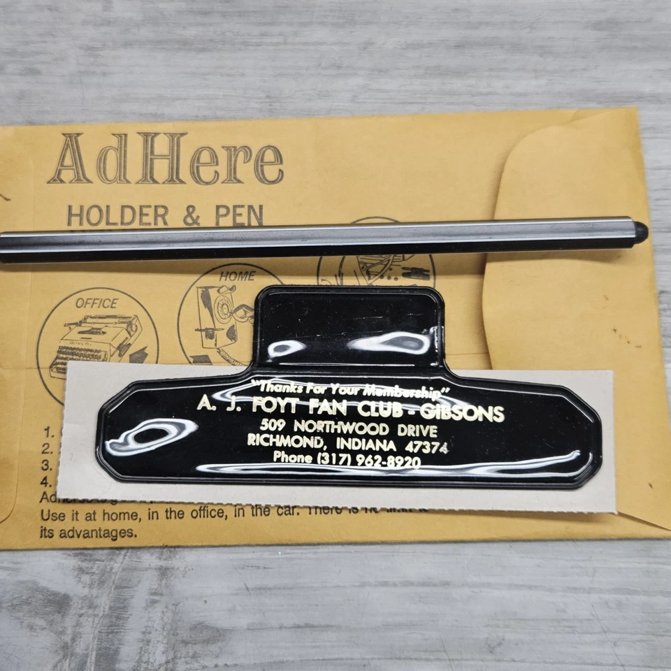 Lote (5) calcomanías adhesivas parche llavero bolígrafo AJ Foyt Fan Club raro Foto 2 de 4