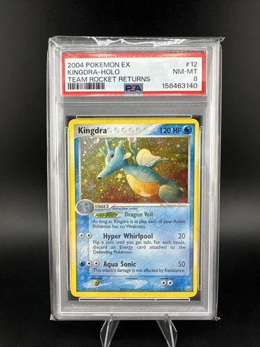 2004 POKEMON EX TEAM ROCKET RETURNS #12 KINGDRA-HOLO PSA 8