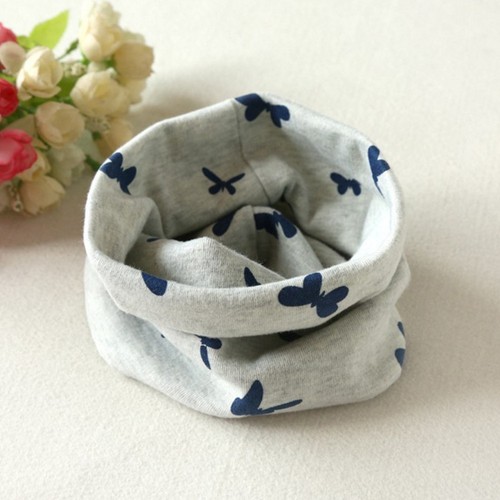 Autumn Winter Butterfly Printed Baby Children Collar Neck Kids Cotton Scarf - Picture 8 of 16