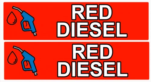 2 x Red Diesel Only Sign Self Adhesive Vinyl Sticker - Various Sizes