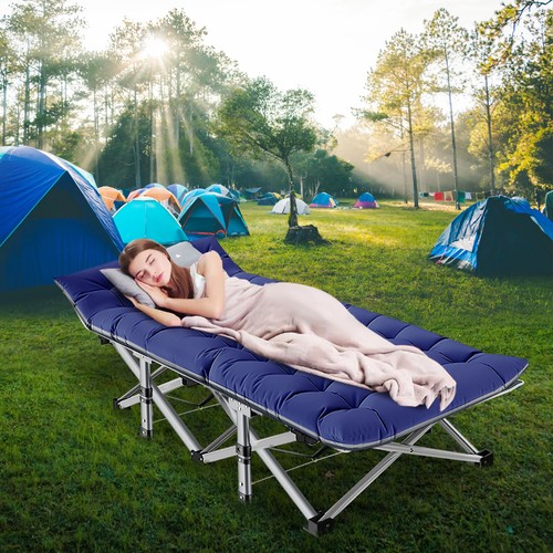 Campingbett 200kg Campingliege klappbar Feldbett Liege Gästebett Reise +Matratze - Bild 21 von 38