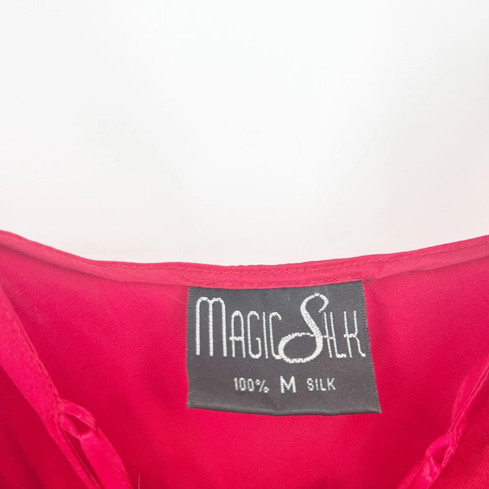 Vestido Babydoll Magic Silk Feminino Y2K Coquette 100% Seda com Cadarço Cami Mini Slip M - Imagem 3 de 4