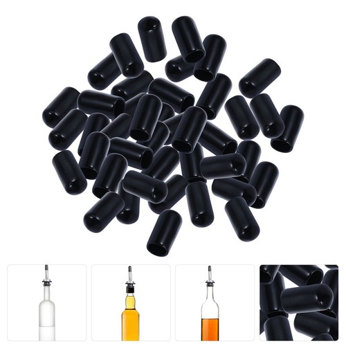 50 Pcs Wine Pourer Dust Cap Bottle Covers for Alcohol Oil Stopper