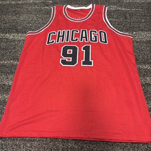 DENNIS RODMAN CHICAGO #91 SIGNED JERSEY BAS HOLOGRAM- XL - Bild 4 von 6