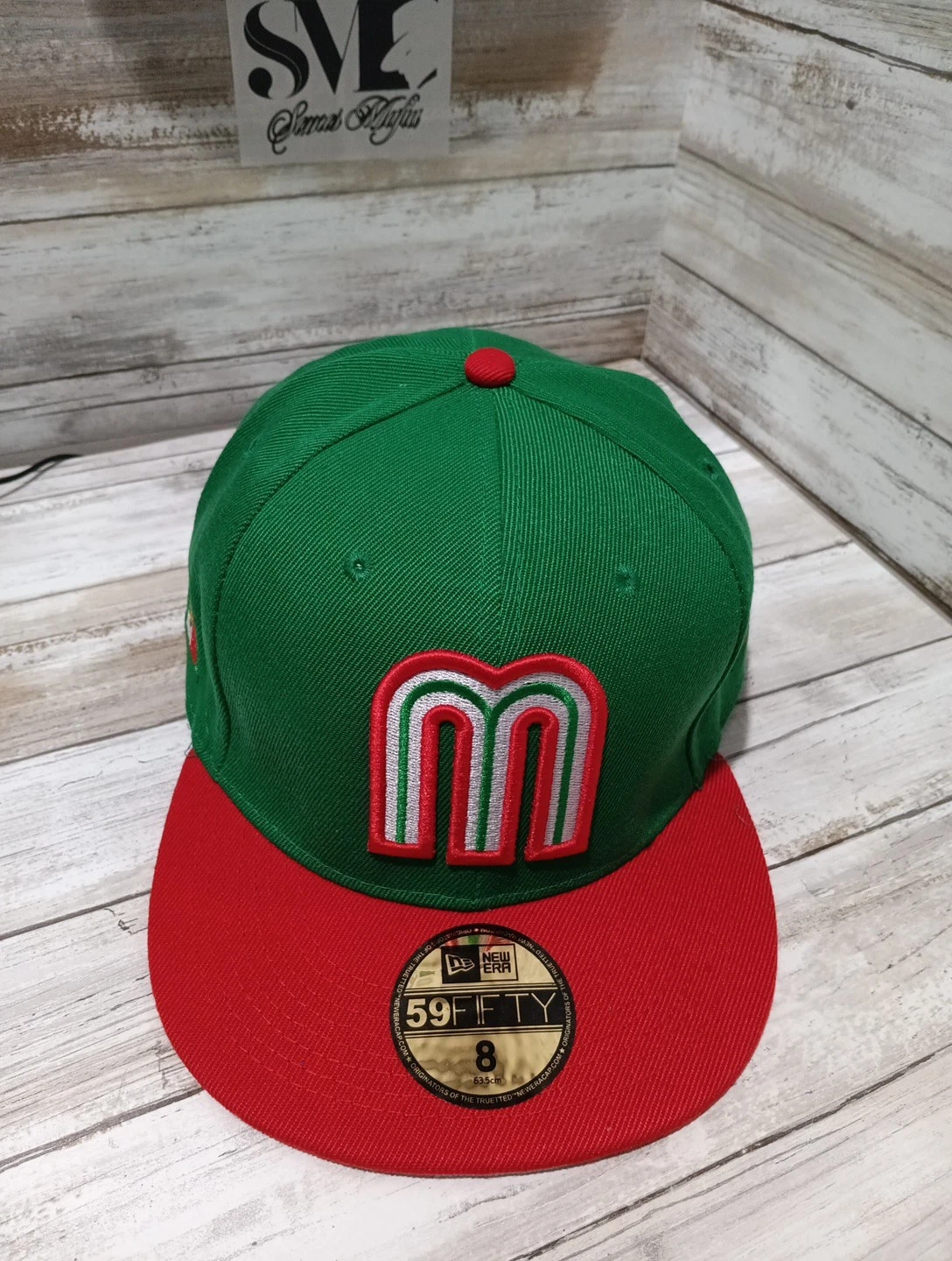 New Era 59fifty Fitted Baseball Cap Mexico Logo Size 8.